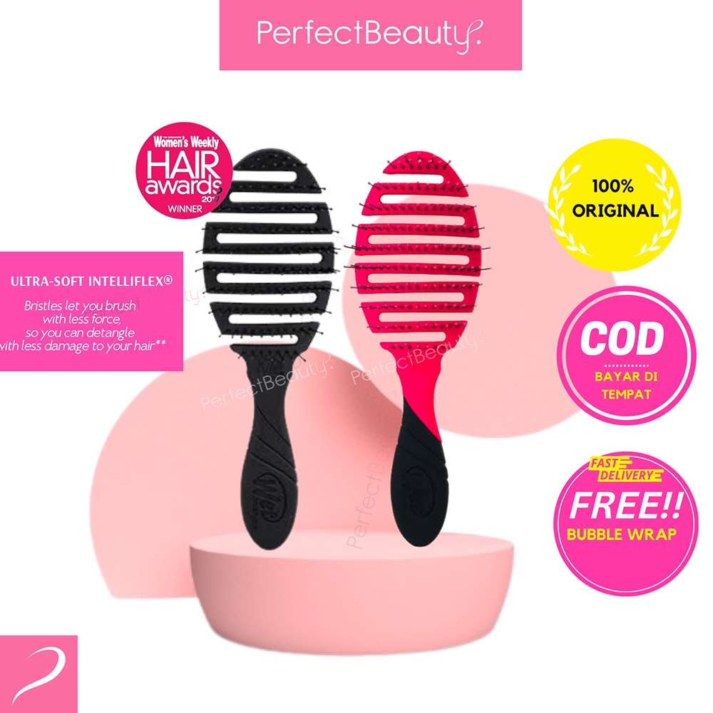 The Wet Brush Pro Flex Dry (Pink/Black) Sisir