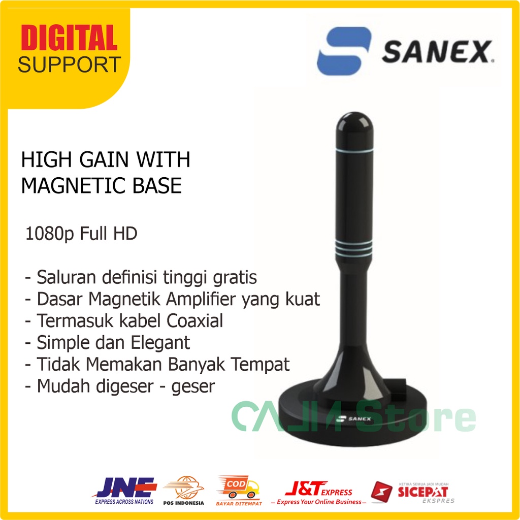 ANTENA STB SET TOP BOX PENERIMA RECEIVER SIGNAL TV BOX DIGITAL DVBT2 HIGH GAIN UHF SANEX FULL HD 012