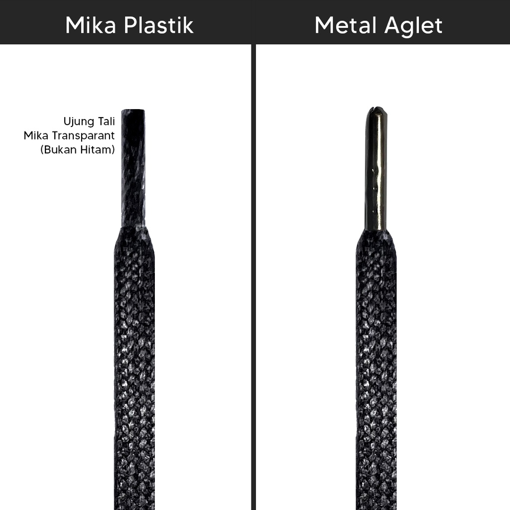 MR Shoelaces FA01 Alabaster - Tali Sepatu Lilin 5mm Gepeng Flat Pipih (Waxed Laces) 70cm 100cm 120cm 150cm 200cm - Premium Shoelace