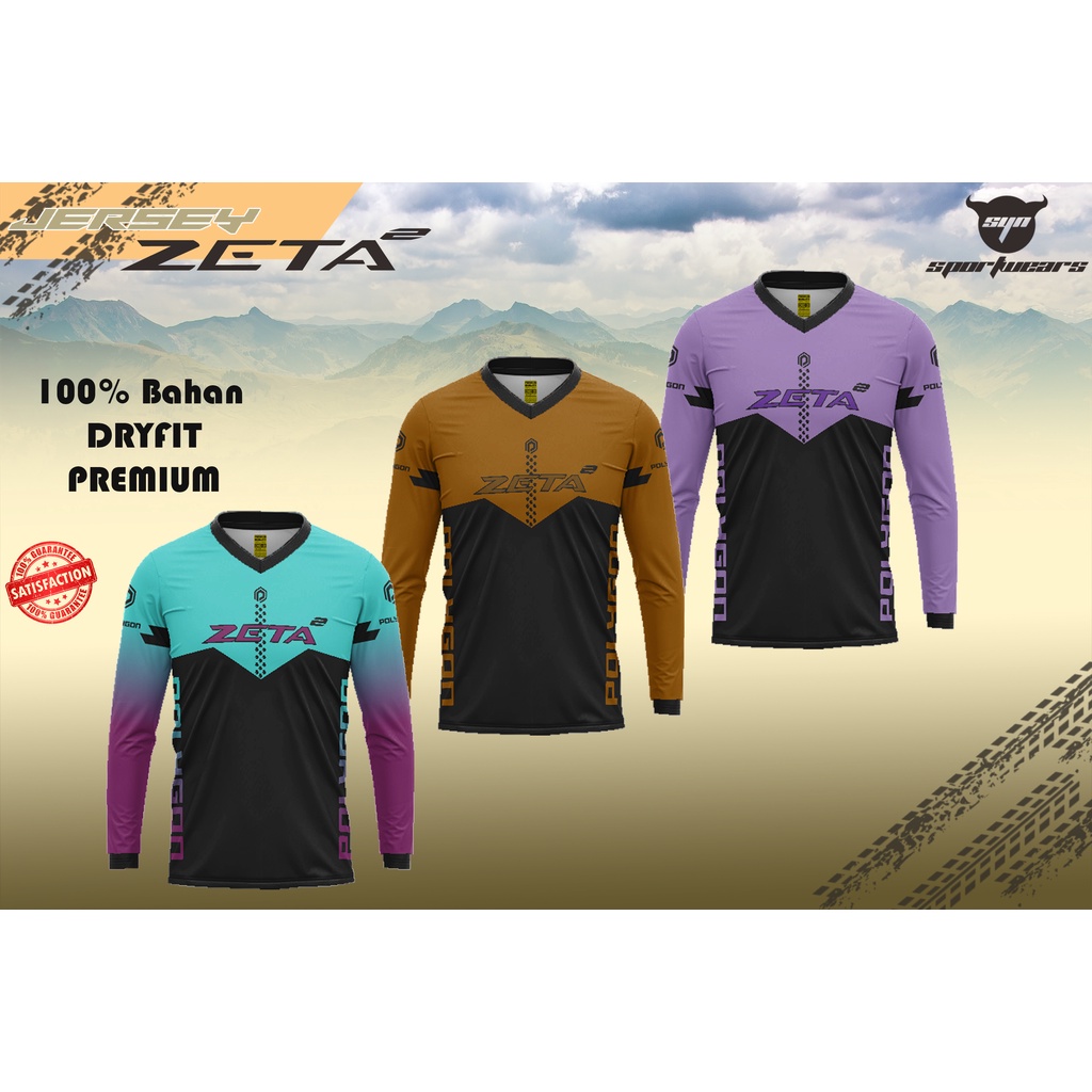 jersey polygon zeta 2 fullprint LENGAN PANJANG /BISA TAMBAH NAMA