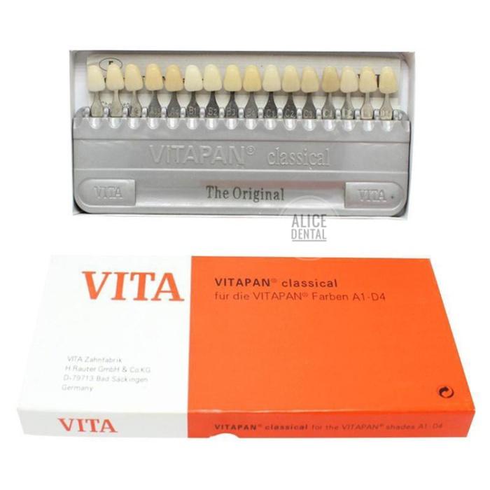 Alicedental Vitapan Shade Guide Classical contoh 16 warna gigi