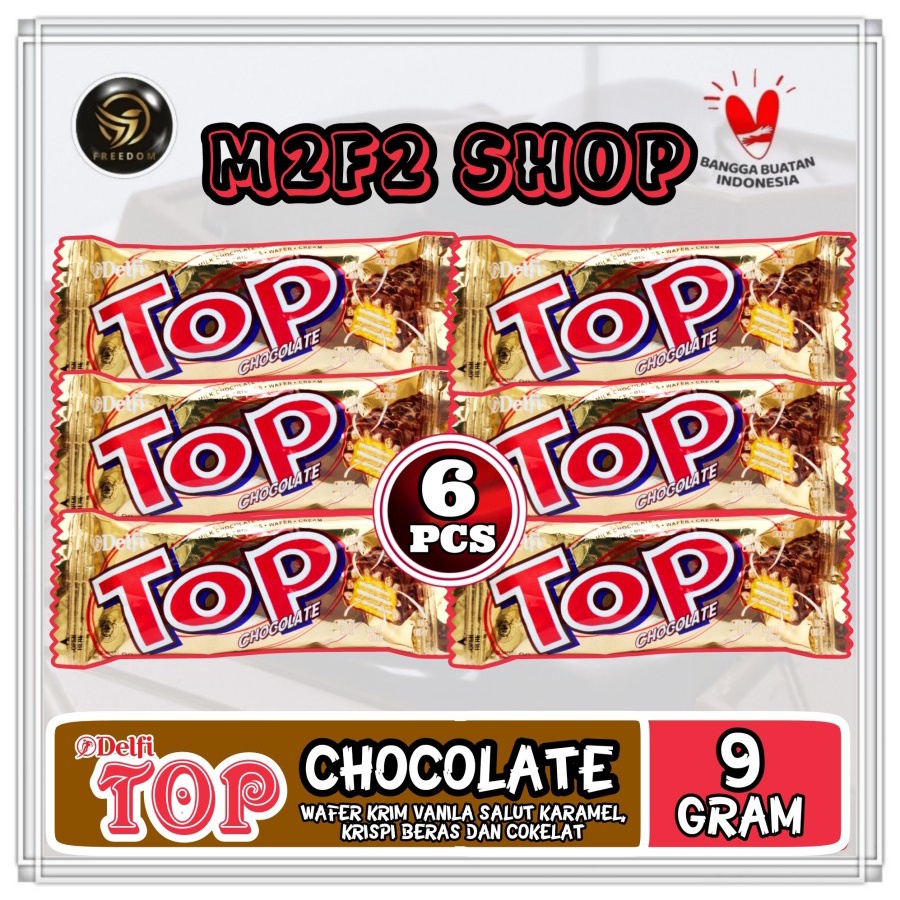 

Delfi Wafer Top Chocolate Original Crispy | Cokelat - 9 gr (Kemasan 6 Pcs)