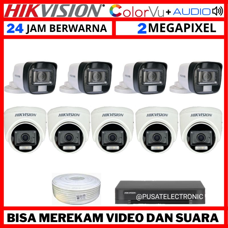 PAKET CCTV HIKVISION 16 CHANNEL 9 KAMERA