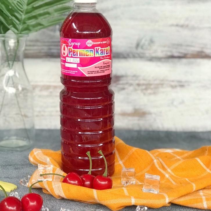 

➦ PROMO!! Syrup Permen Karet 1000ml/es permen karet khas sby #harus sertakan buble warp saat ceckout ☀