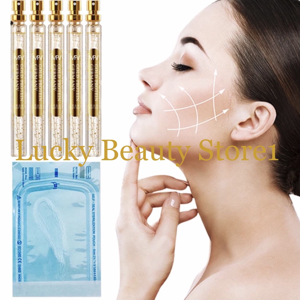 paket serum pepti gold + benang emas ajaib collagen protein line lifting anti aging kerutan wajah pengencangan