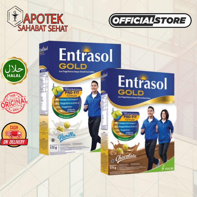 

Entrasol Gold 175 mg coklat dan vanila