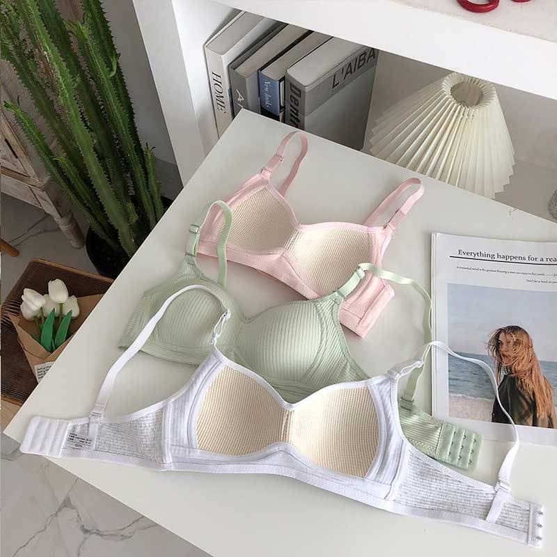 ELFYDO BRA556 Bra motif garis lurus Push Up Style Senam Zumba Yoga Pakaian Dalam Wanita