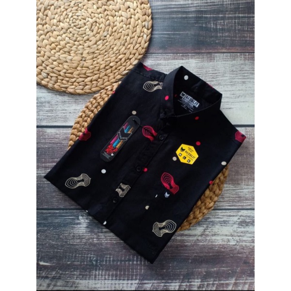 OBRAL JUAL RUGI ..!!! Kemeja Surfing Lengan Pendek Fullprint Pantai Motif Formal Kantor Premium