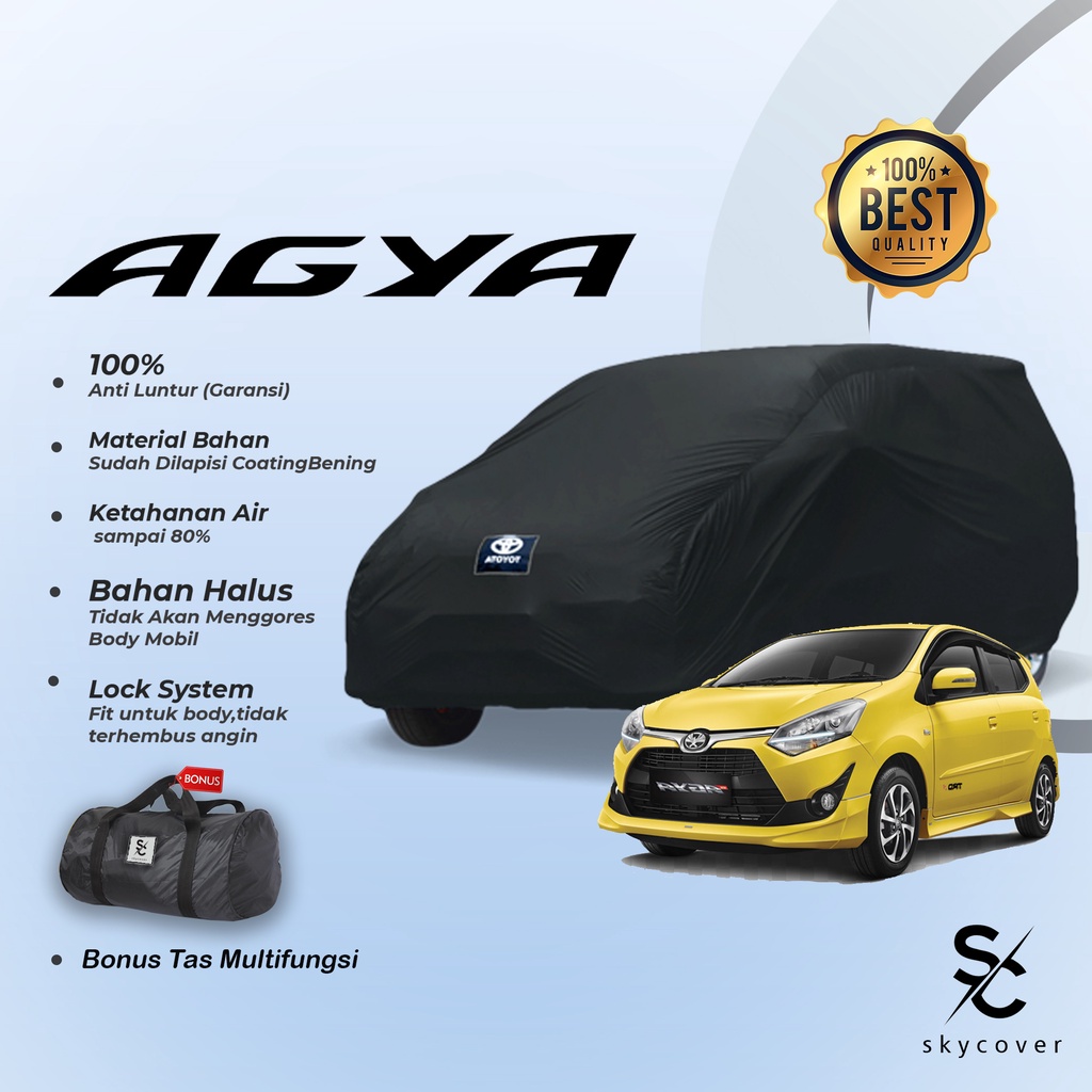 Cover Mobil Agya Sarung Mobil Toyota Agya Selimut Penutup Mobil Outdoor Waterproof