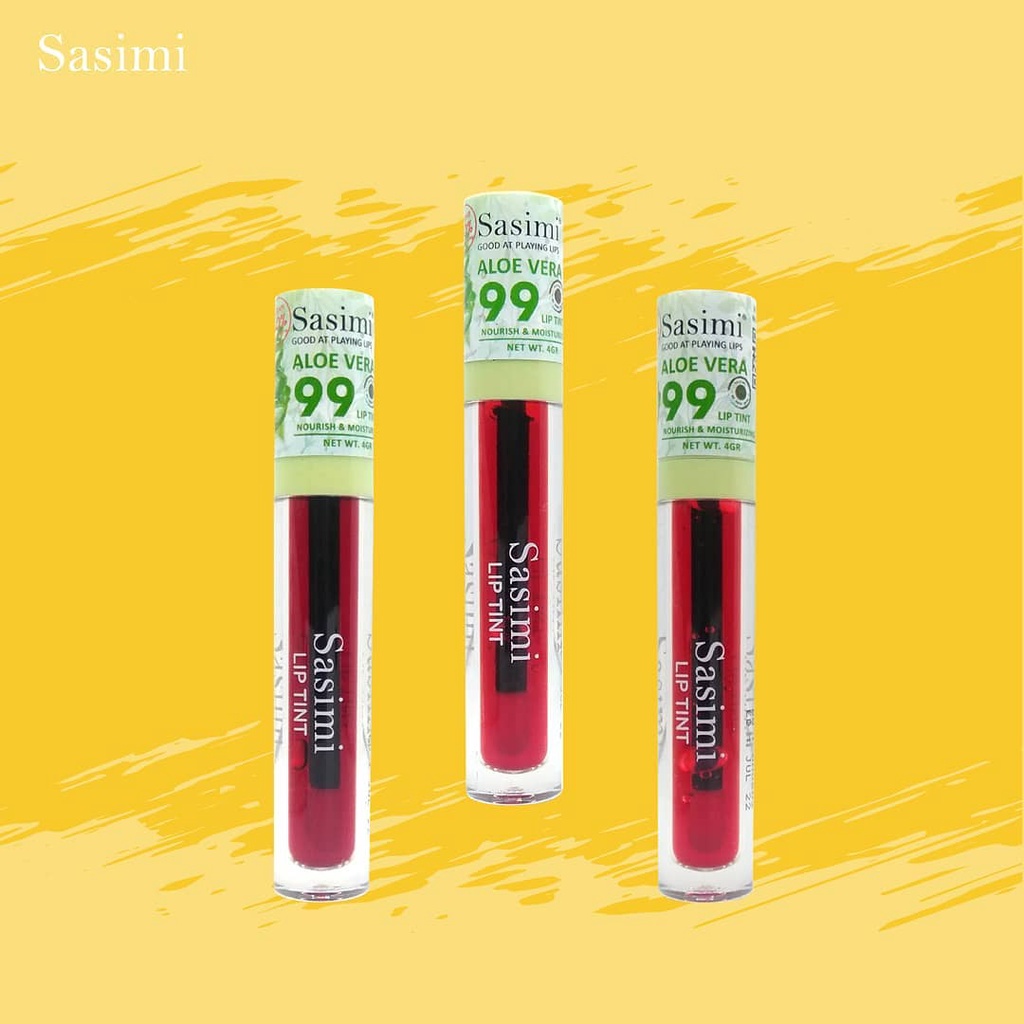 LIP TINT Sasimi Aloevera Pelembab bibir Sasimi Tutup hijau