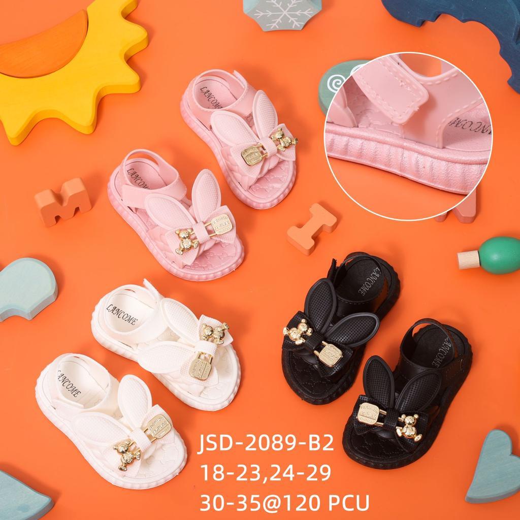 Sandal Anak Perempuan Tali Belakang Motif Kelinci Import 2089-B2