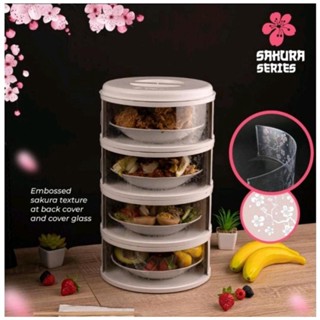 Tudung Saji Tutup Food Cover / Rak Penyimpanan Makanan 4 Susun Tingkat