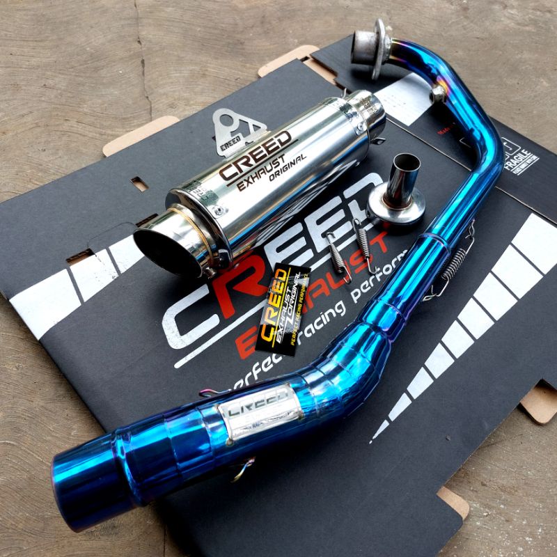 100% Creed Exhaust Original knalpot racing for Vixion/Satria FU/MX135/CB150R/CBR 150R/ SONIC/R15 V3/