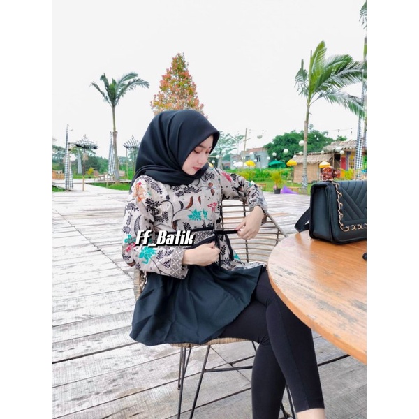 Ayunda Blouse Batik Wanita Modern Lengan Panjang