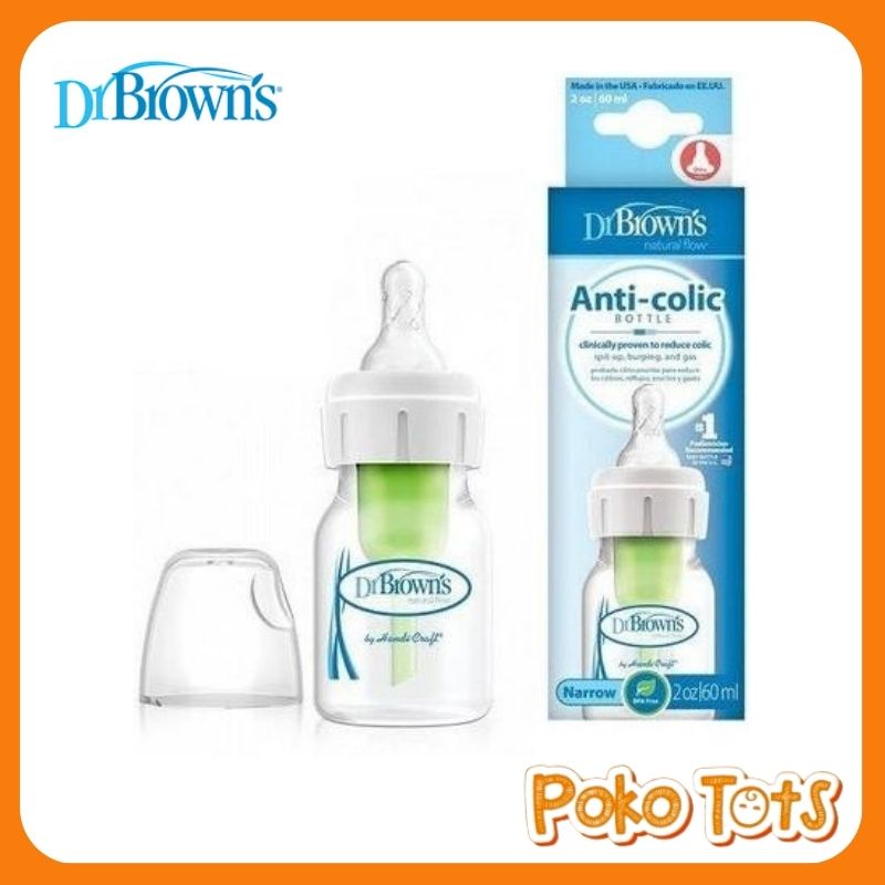 Dr. Brown's Options+ Narrow Bottle 60ml 0m+ Botol Susu Standard Dr Browns Options Plus