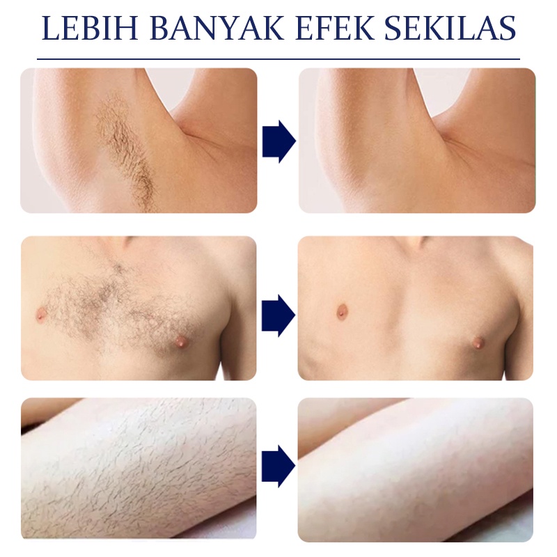 Cream Krim Penghilang bulu permanen rambut 60G Hair removal cream Dengan cepat dan efektif menghilangkan jenggot, lembut, tidak menyakitkan, tidak mengiritasi, tidak ada residu akar rambut【COD】【BPOM】