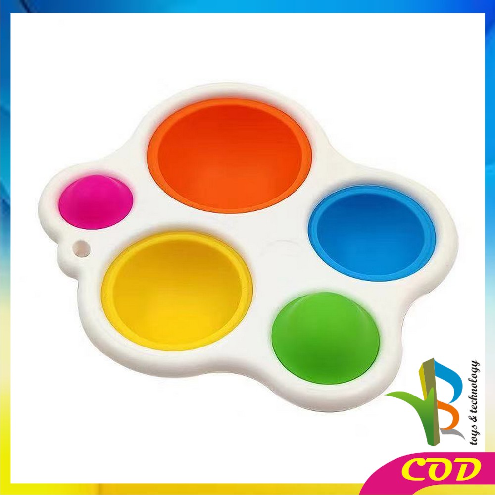 RB-M169 Mainan Anak Bayi Pop It Rainbow Fidget Popit Gantungan Kunci Push Pop It / Baby Toys Pop Its