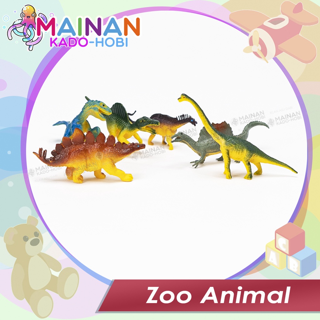 MAINAN KADO ULANG TAHUN ANAK MINIATUR HEWAN ZOO ANIMAL MINI DINOSAURUS