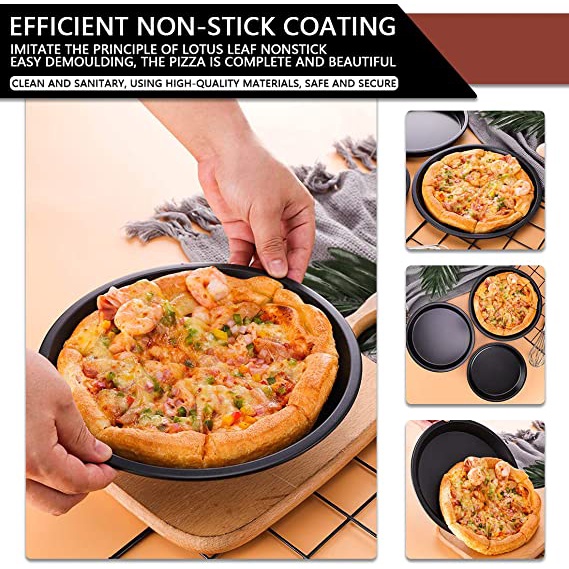 Yamata Baki Pizza Bahan Baja Karbon Ukuran 19.5 CM untuk Pizza / Piring Pizza Bahan Baja / Baki Pizza 7 Inchi / Alat Pesta