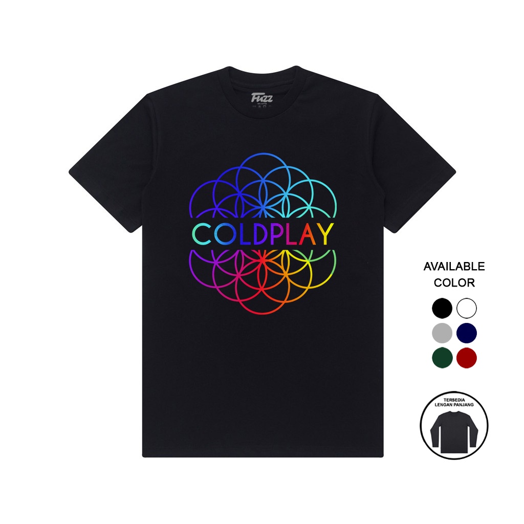Kaos Band Coldplay Baju Musik Distro Pria Dan Wanita Unisex T Shirt Katun Combed 30s Murah