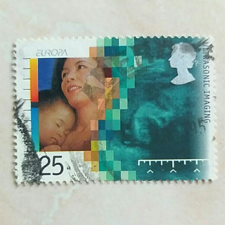 

(AD) Perangko Inggris Britania Raya Europa (C.E.P.T.) 1994 - Discoveries and Inventions - Ultrasonic Imaging 25p Used