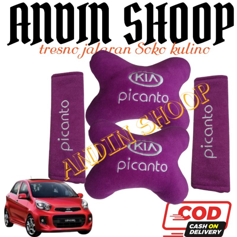 BANTAL MOBIL KIA PICANTO UNGU