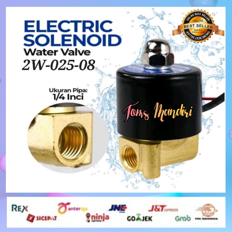 Jual Solenoid Valve 1/4" 1/4 Inch Brass Kuningan 24V 24DC NC 2W-025-08 ...