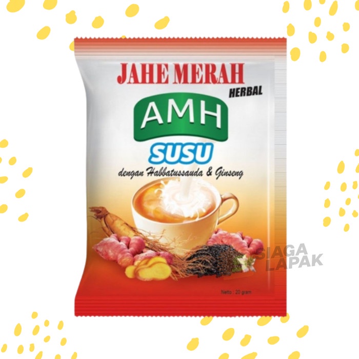 Jahe Susu AMH Habbatussauda Ginseng &amp; Madu 18gr