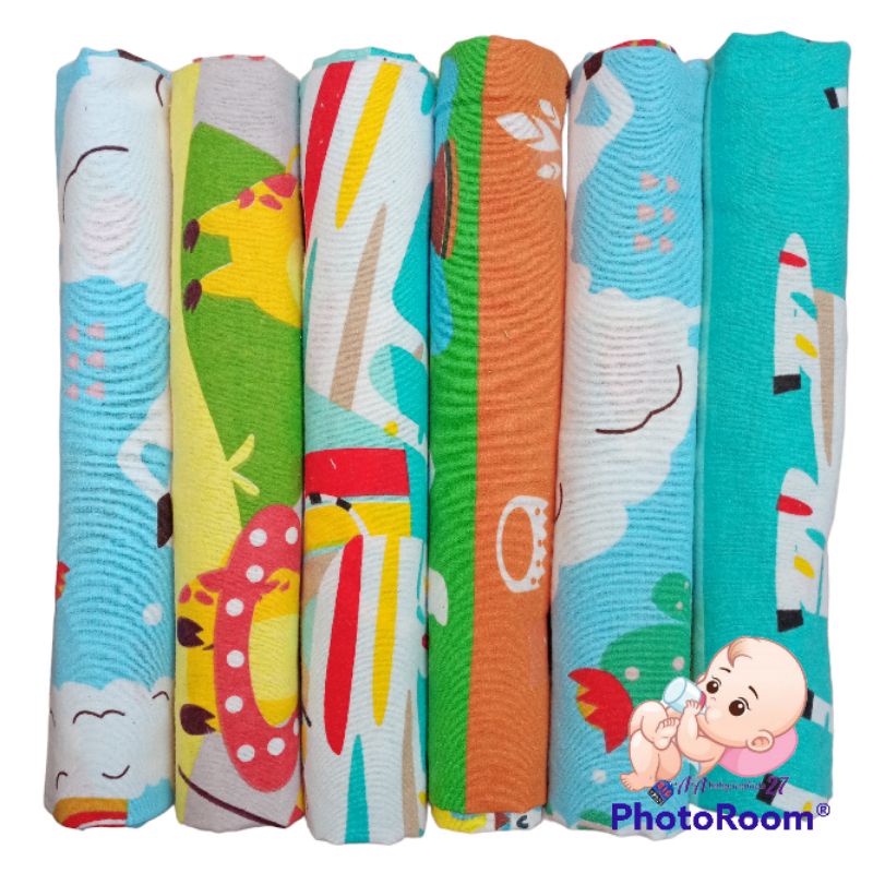 1Pak Isi 6PC dan 3PC OWIE Bedong Bayi Bahan Flanel Ukuran 120x90CM SNI Murah Berkualitas