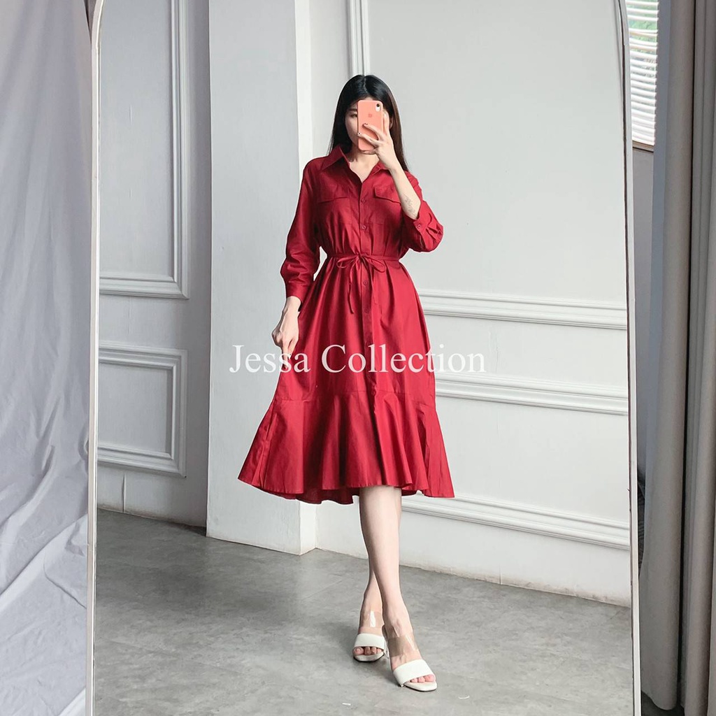 Premium Helania Ribbon Dress TH 350 COTTON