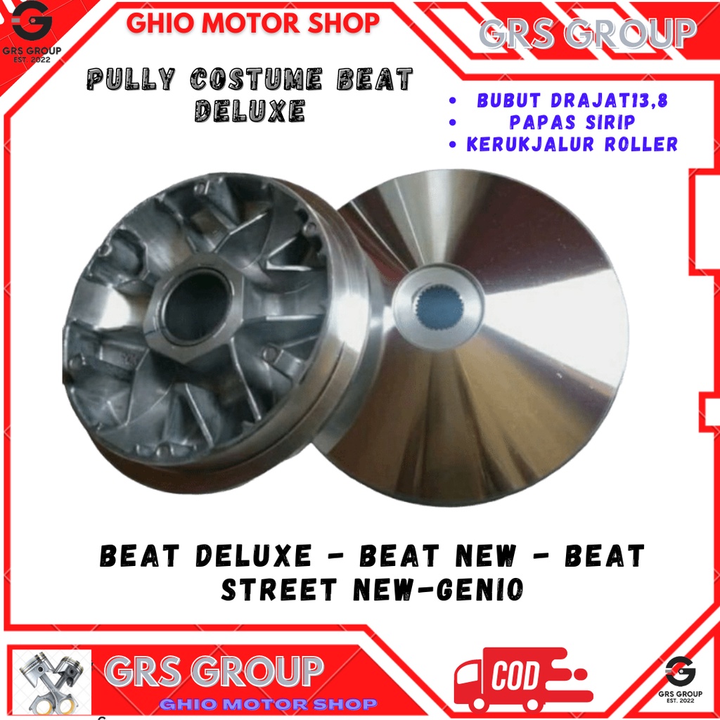RUMAH ROLLER PULEY COSTUM BEAT NEW GENIO SCOOPY NEW 2022 BEAT DELUXE BEAT STREET LED RUMAH ROLLER BUBUT COSTUM  Scoopy 2021 /Genio/Beat Delux / Beat stret  ew 2020 BRT BOGOR Untuk Akselerasi Top Speed Lebih Mantap big pulley costum cvt Ghio motor shope