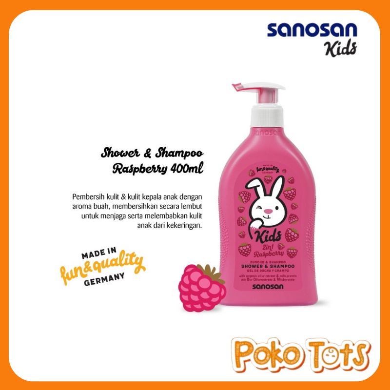 Sanosan Kids 2in1 Shower &amp; Shampoo 400ml Sabun dan Shampo Anak