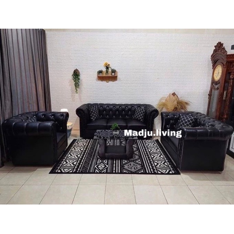 sofa tamu / sofa chesterfield set / sofa elegan bandung
