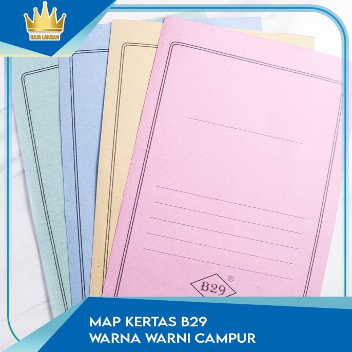 

Stofmap / Stopmap / Map Kertas B29 WARNA WARNI Campur - 1 Pak