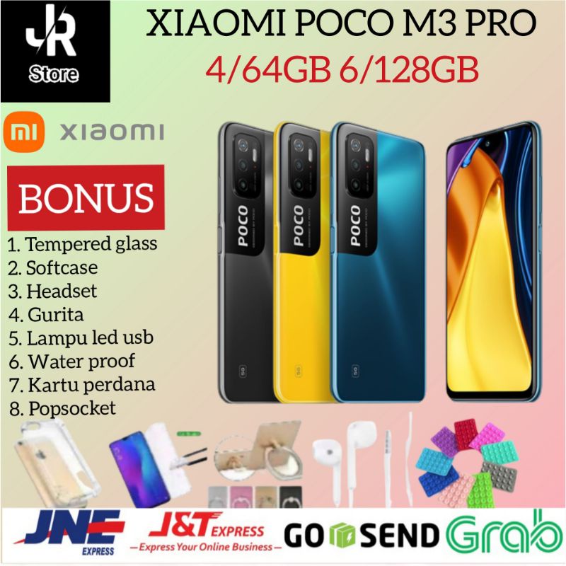 XIAOMI POCO M3 PRO 5G 6GB 128GB 4/64GB GARANSI RESMI XIAOMI FULL BONUS