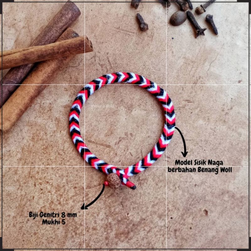 Gelang Tridatu Sisik Naga / Gelang Tridatu Asli Bali