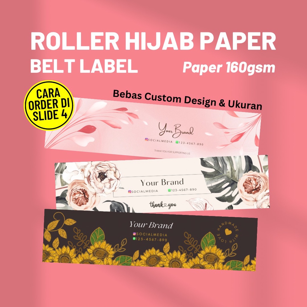 

PAPER LABEL ROLL HIJAB / BELT LABEL FASHION / LABEL SOUVENIR / PACKING | SUN PRINTING