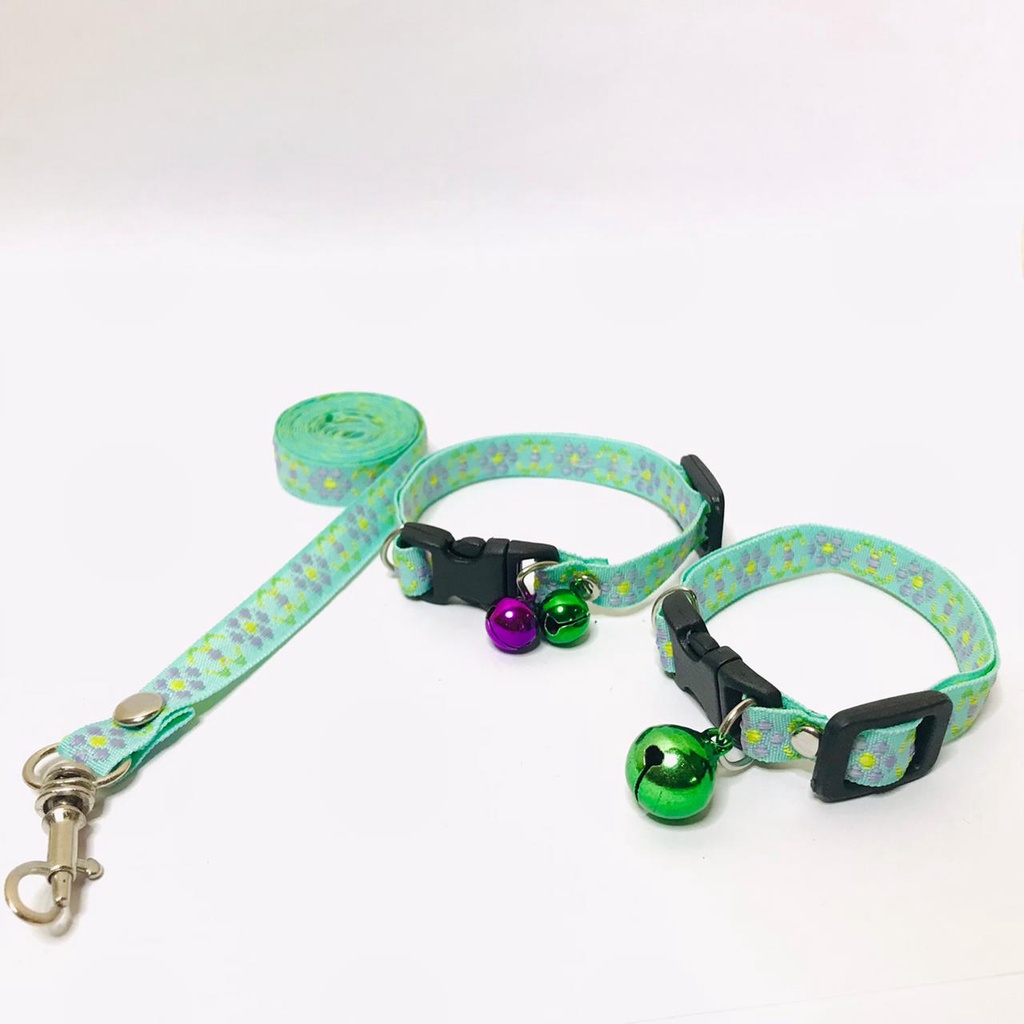 Tali Tuntun Kucing Anjing panjang 130cm Motif Bunga