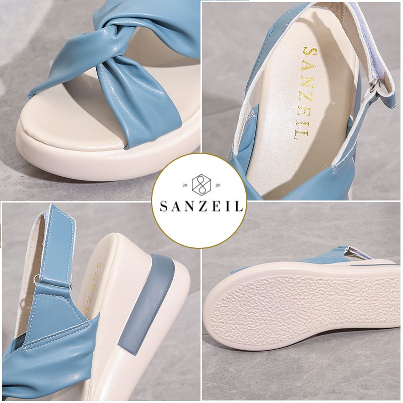 SANZEIL Savina Wedges Ringan Dengan Model Knot N Tali Belakang Velcro X0007