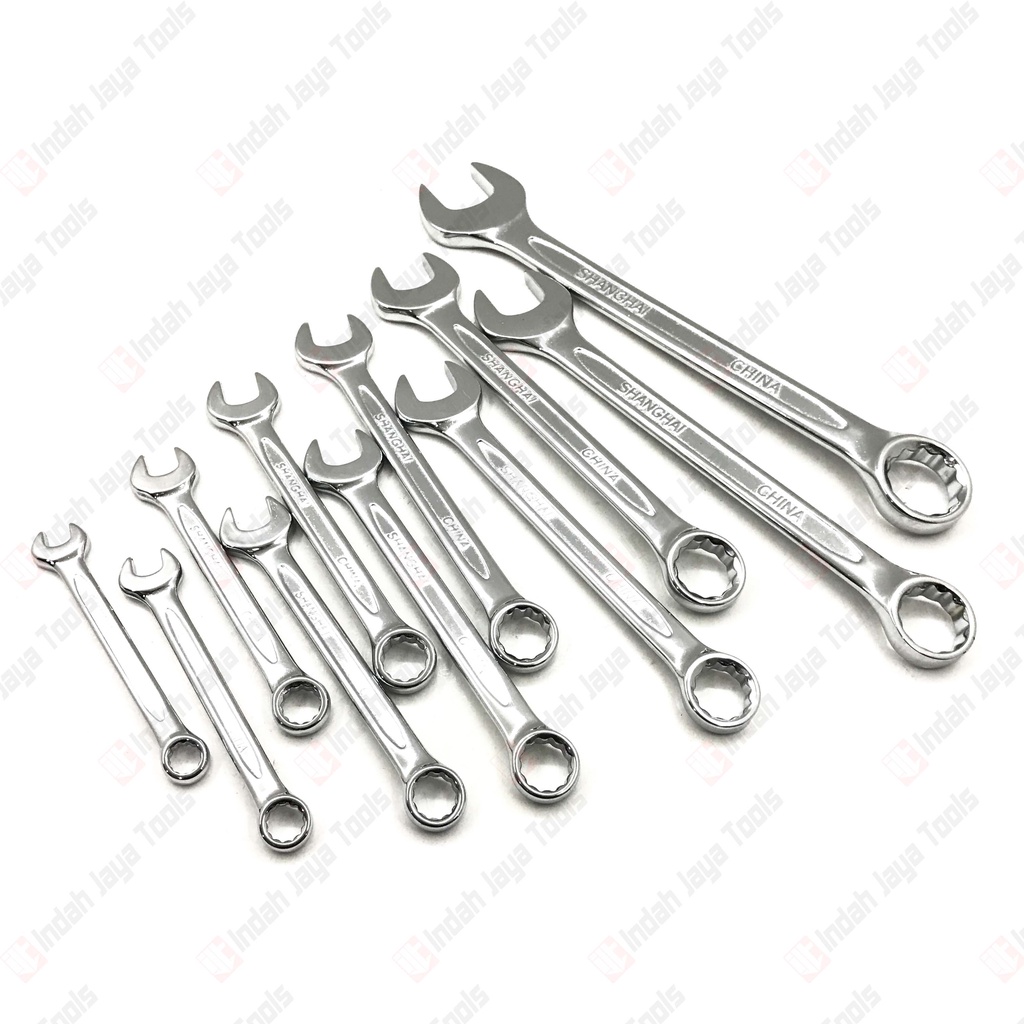 FUKUNG Kunci Ring Pas Set 11 pcs ( 8 - 22 mm ) Combination Wrench Set