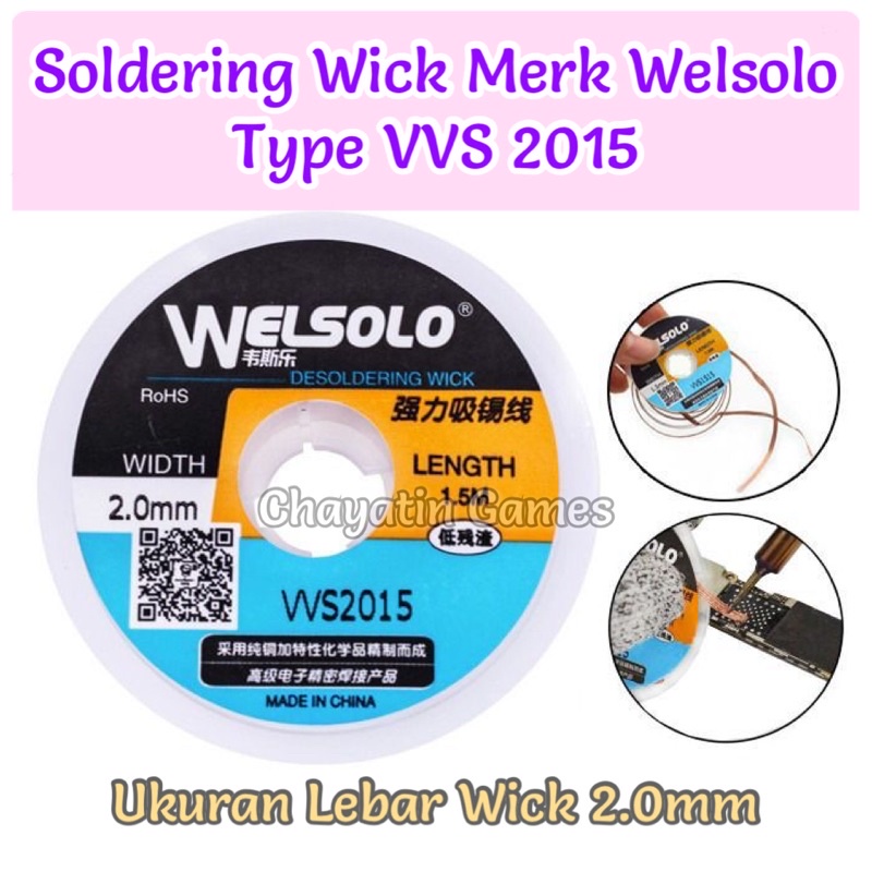 Welsolo Wick / Soldering Wick / Goot Wick Pembersih Timah Solderan