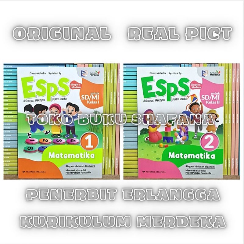 BUKU ESPS MATEMATIKA KELAS 1 2 SD/MI ERLANGGA KURIKULUM MERDEKA TERBARU