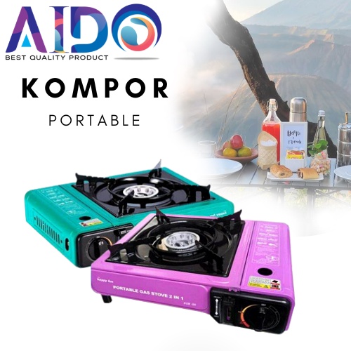 KOMPOR PORTABLE 2 IN 1/ KOMPOR GAS STOVE PORTABLE / Kompor Gas Portable 1 Tungku 2 in 1 3616 Kompor Gas Portable 2 In 1/ Kompor Portable / Tungku Gas