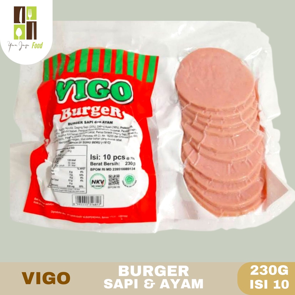 Vigo Beef Burger 10 Pcs/Mini Burger 20 Pcs/Kornet Ayam 4 pcs