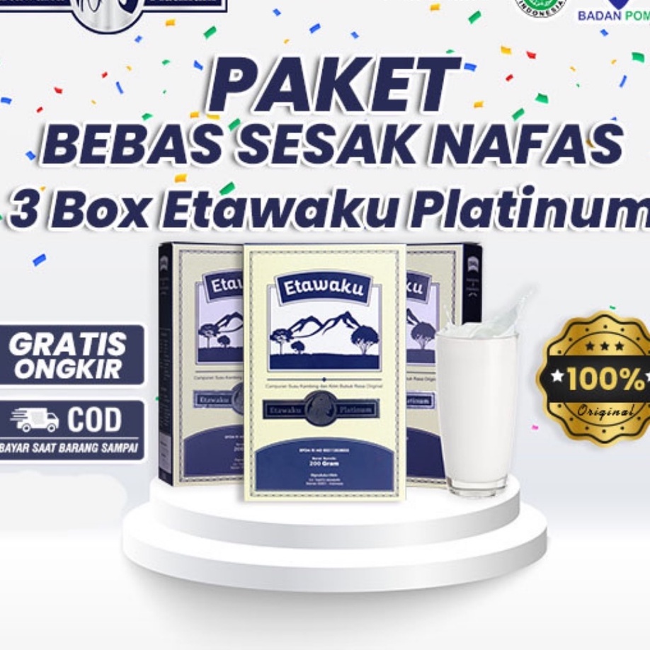 

Paket hemat 3 Box - ETAWAKU PLATINUM Susu Kambing murni asli berkualitas mengatasi permaslahan pernapasan