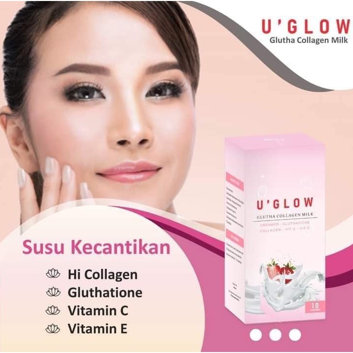 U Glow Collagen Original Susu Kecantikan Mencerakan & Meremajakan Kulit