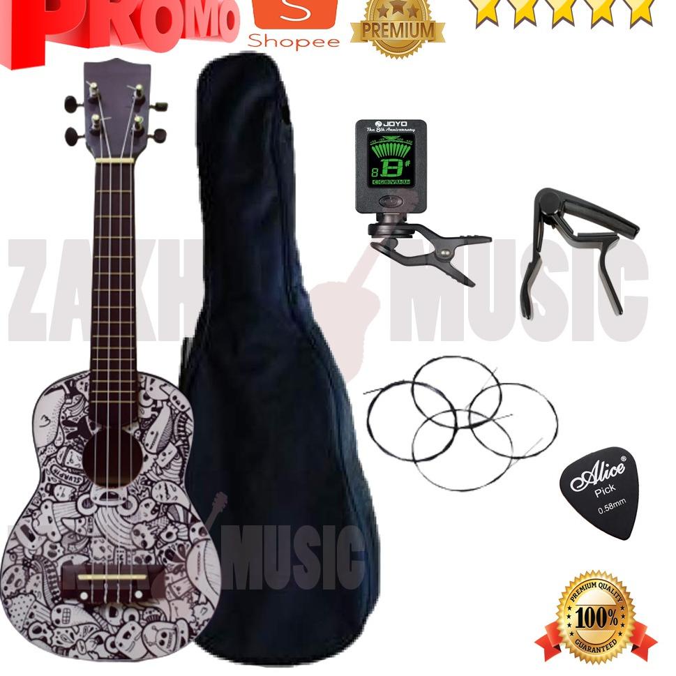 ➼ Ukulele Concert | Ukulele Doodle | Ukulele Senar 4 | Ukulele Murah Bonus TAS PICK ゥ