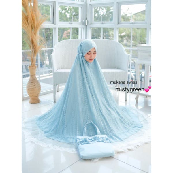 MUKENA DALANOVA SWISS - MUKENA TULLE RENDA ORIGINAL BY DALANOVA