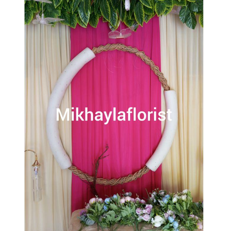 ㊒ Gabus busa bunga pipa elastis dekorasi 2 meter // dekorasi pelaminan // backdrop // ビ