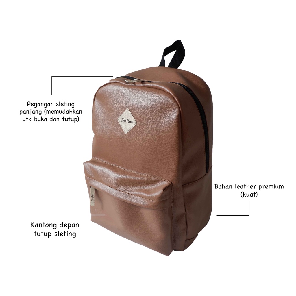 BICBAC TAS RANSEL SIMPLIO PUNGGUNG BAG SEKOLAH TRAVEL TRAVELLING LAPTOP BACKPACK PREMIUM LEATHER SERBAGUNA WATERPROOF WATER RESISTANT PRIA WANITA ANAK SD SMP SMA KULIAH UNIVERSITAS ANTI HUJAN AIR ANTIBARET ANTIMALING KAPASITAS BESAR